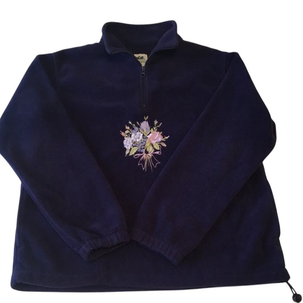 Northern Reflections Fleece 1/4 Zip Florals Medium